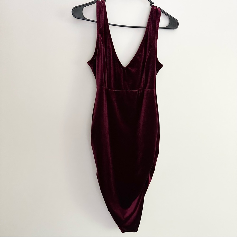 Deep Red Velvet Dress